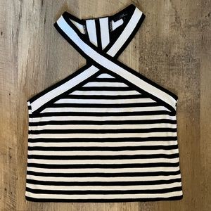 Knit Striped Crop Top
